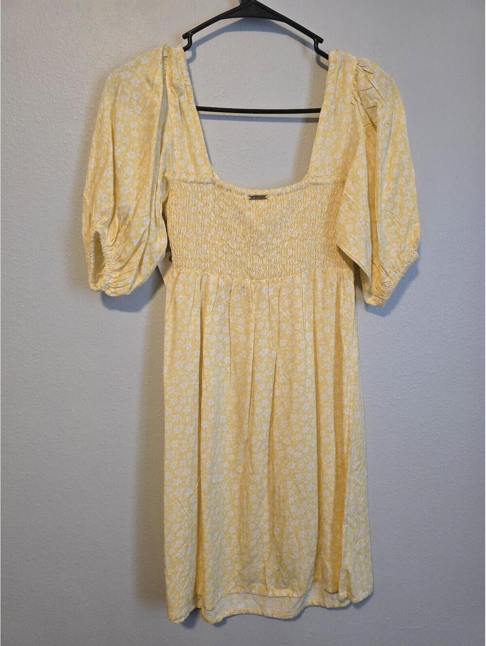 Billabong Yellow Floral Mini Dress - Picture 5 of 6